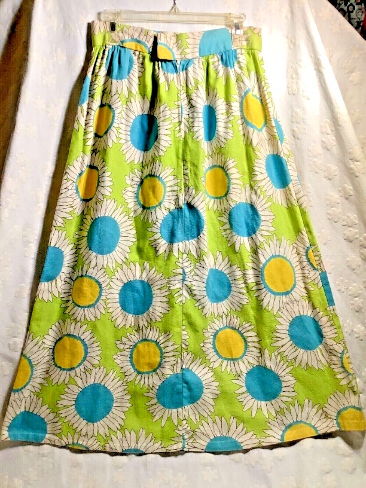 60s Vintage Pop Art Sunflower Skirt Rare Vintage Fabric U.S. Domestic Shipp Only