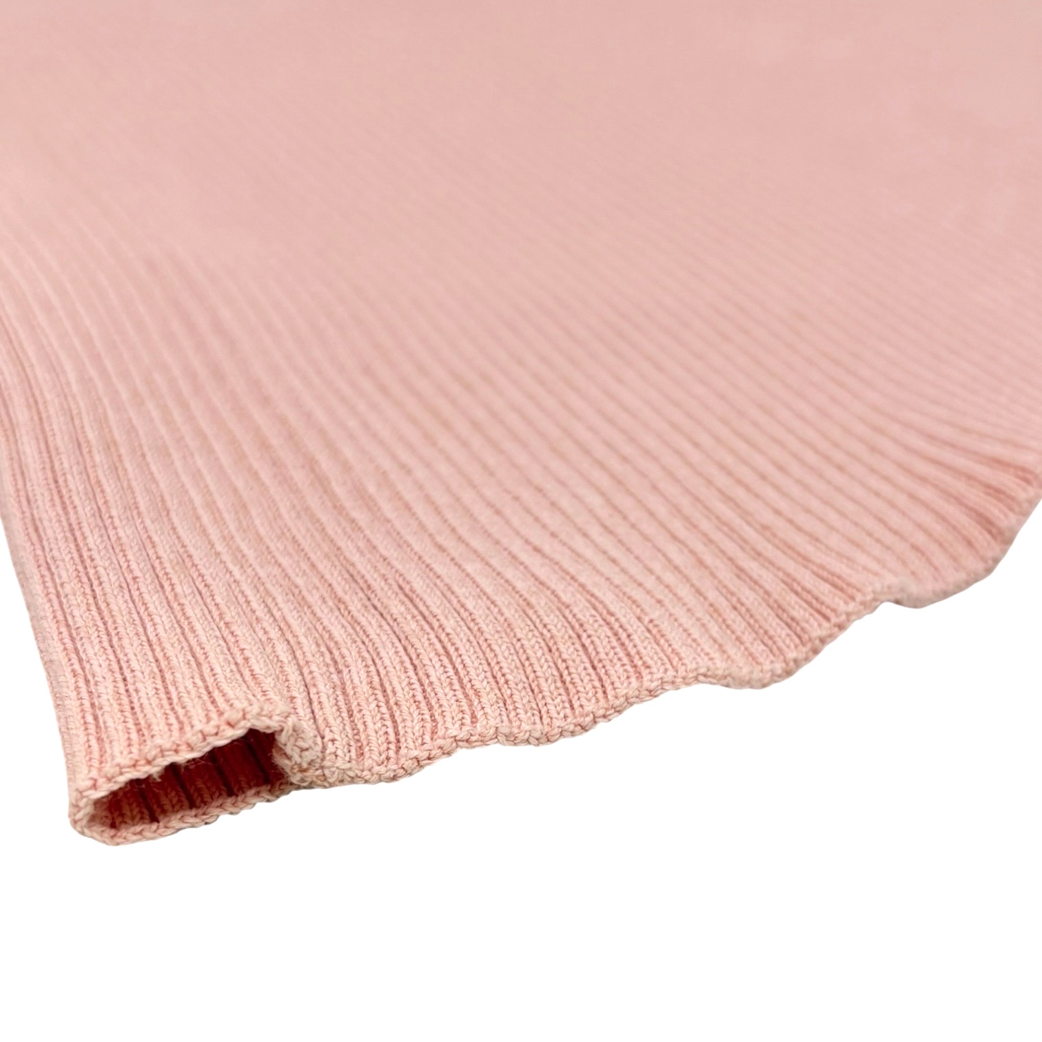 CHANEL Vintage 99P CC Logo Sleeveless Rib Knit Tank Top #38 Rayon Cotton Pink