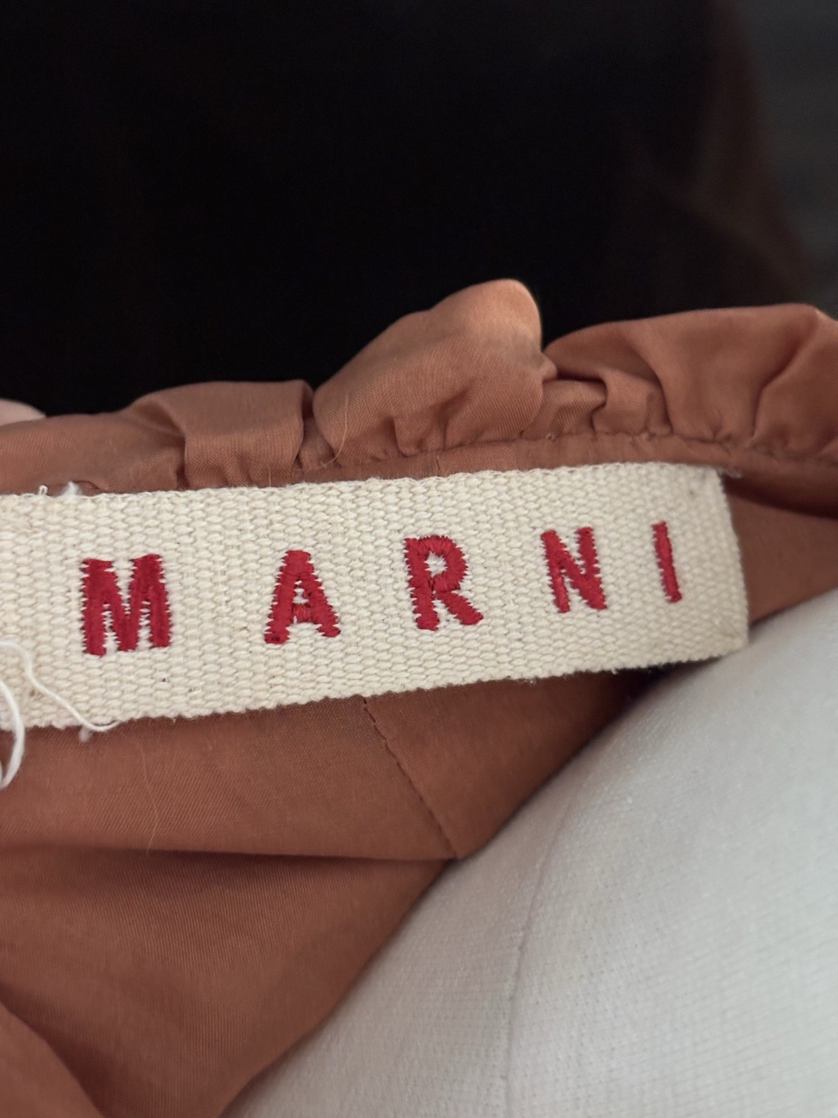 Marni 100% Silk Brown Ruffle Blouse IT 40 (US 4–6) | Butter-Soft Designer Top