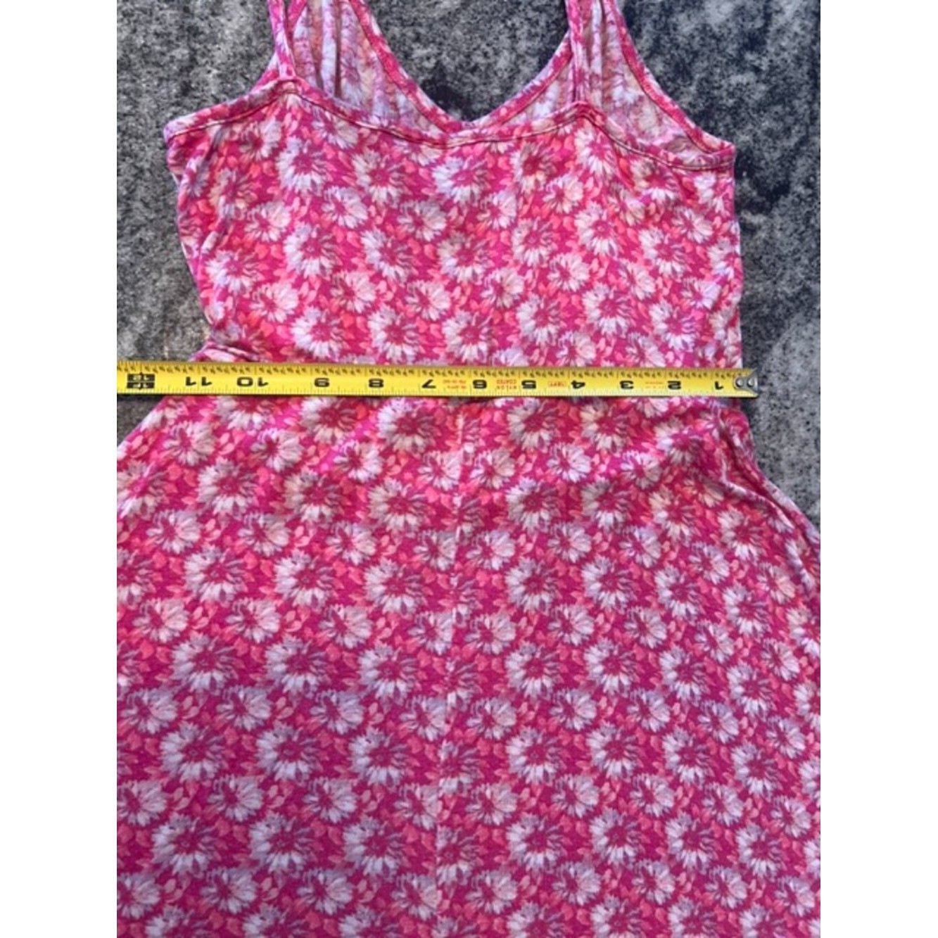 Vintage Joe Boxer Y2K Pink Floral Spaghetti Strap Sundress Size M Mini
