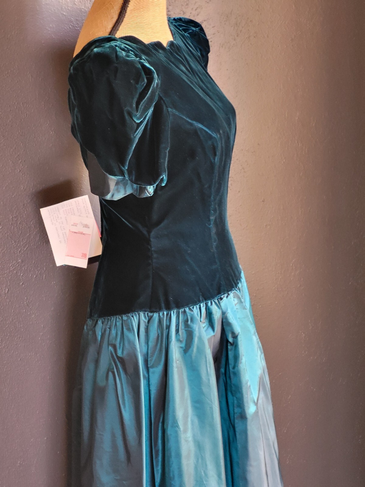 Alfred Angelo Dance Allure Vintage 80s Dead Stock With Tags Teal