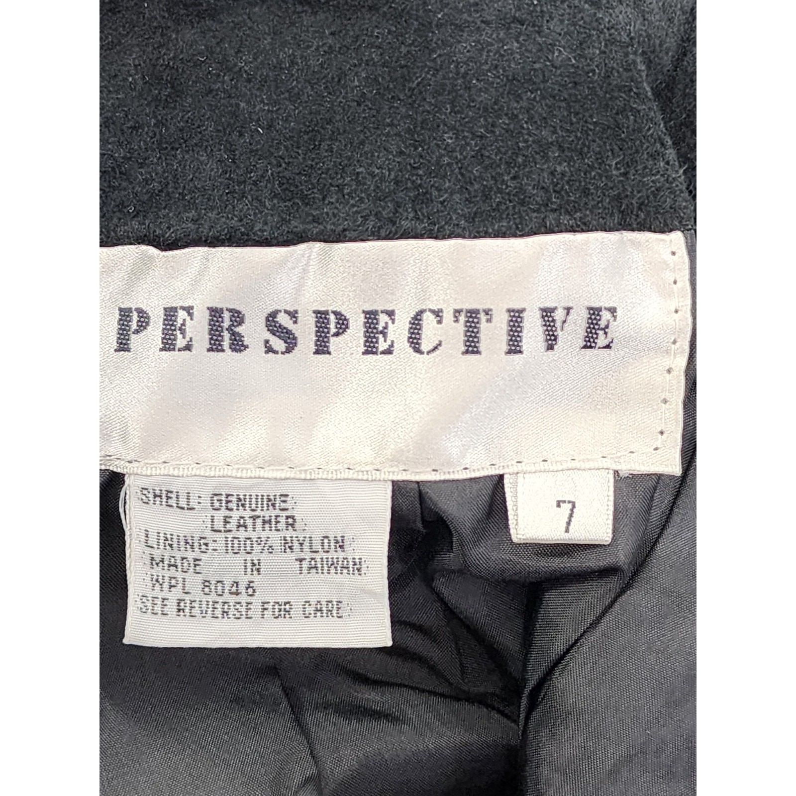 Vintage 90s Perspective Leather Straight Cut Pencil Skirt Size 7 Black W26 Lined