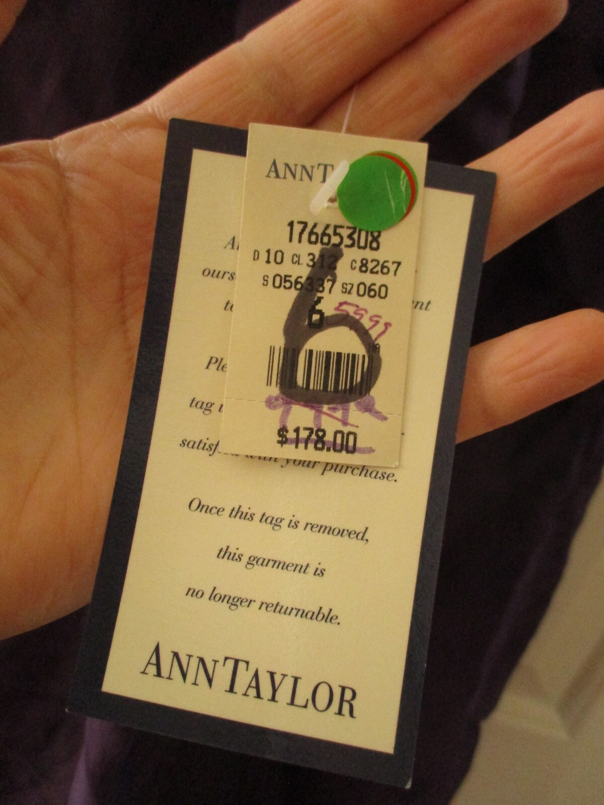 Ann Taylor vintage gown purple maxi prom formal party Vintage SILK new with tag
