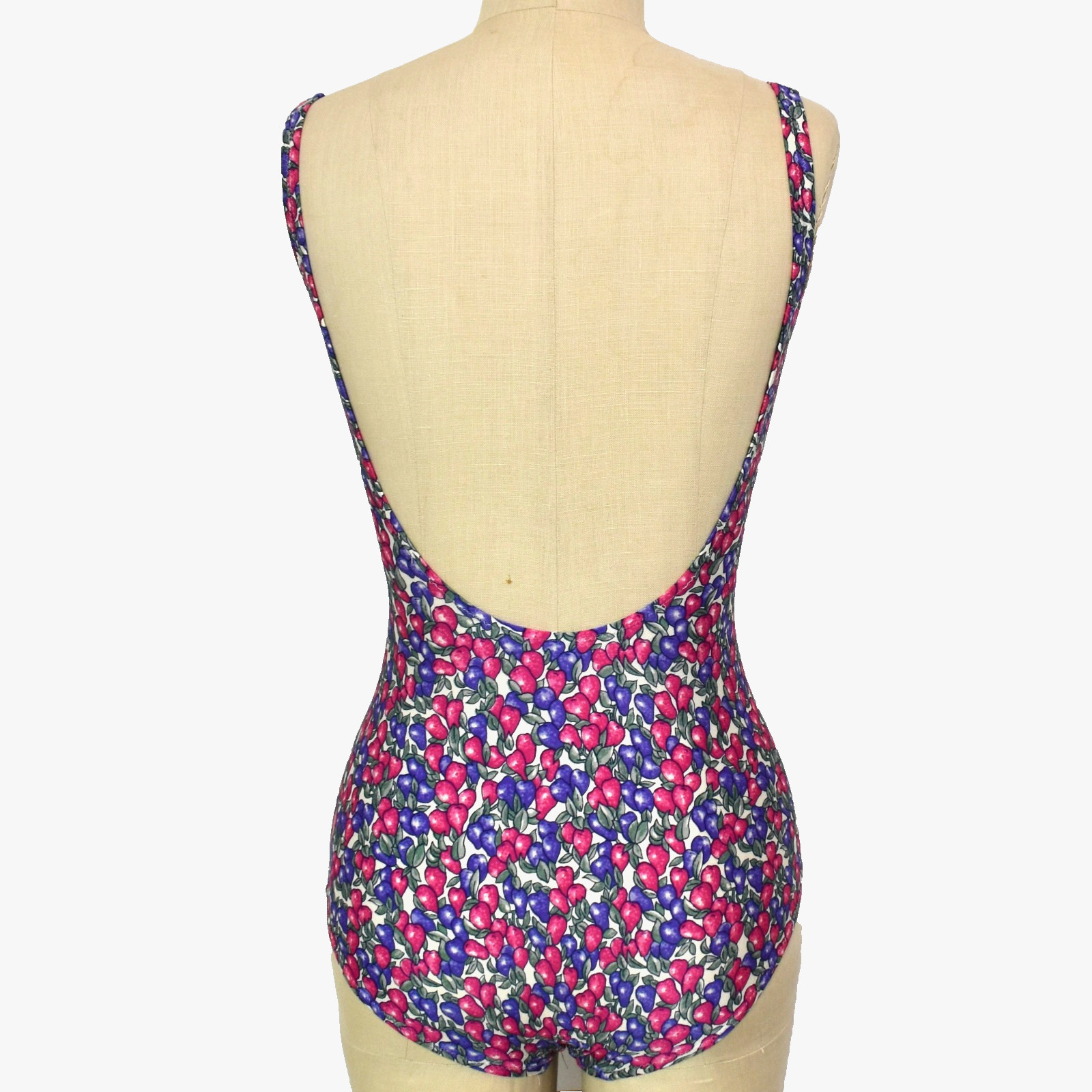 Vtg 70s EMANUEL UNGARO PARALLELE Paris Fruit Print One Piece Swimsuit XS – S