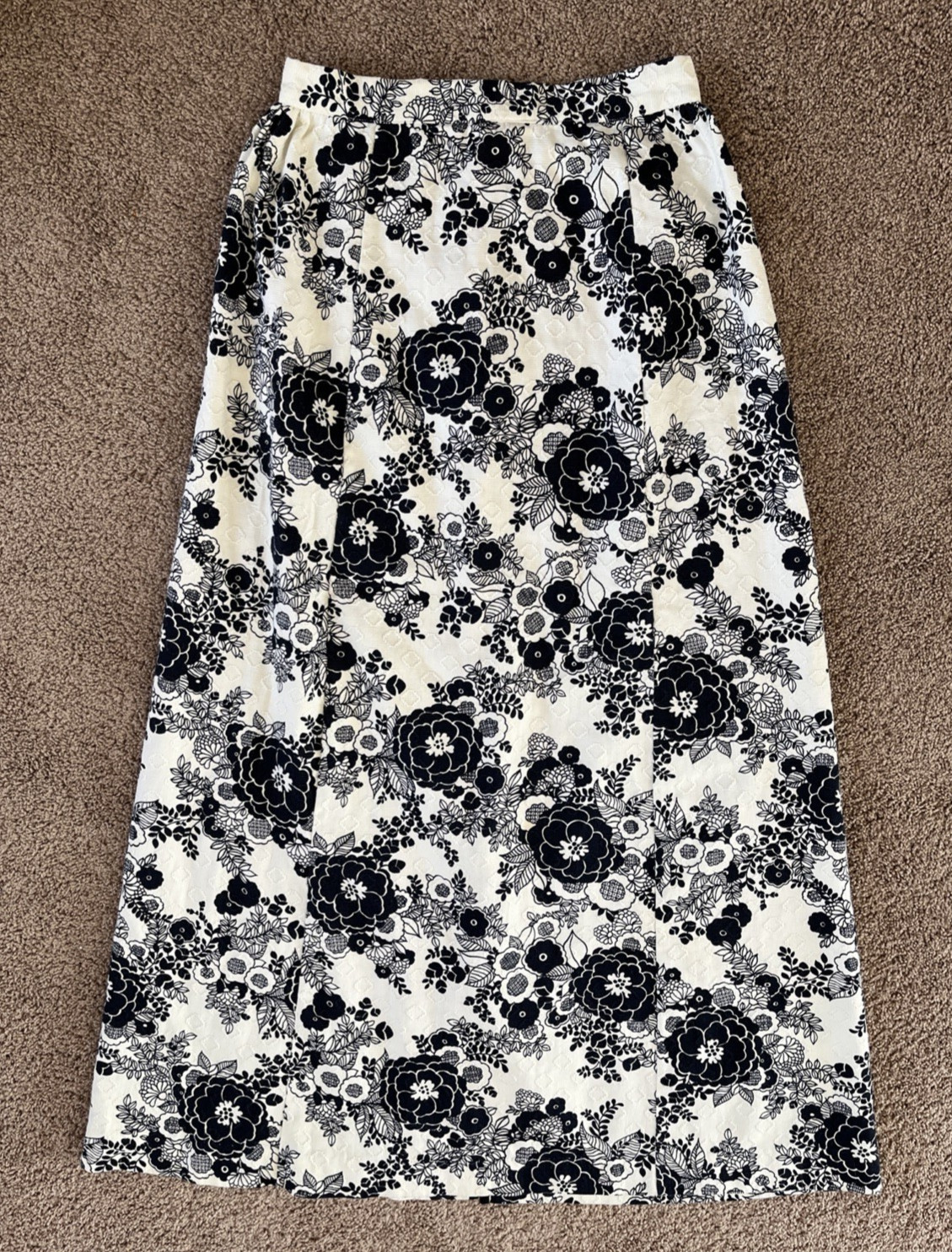 Vintage Lane Bryant Tall Shop Button Front Floral Print Maxi Skirt-Size 18