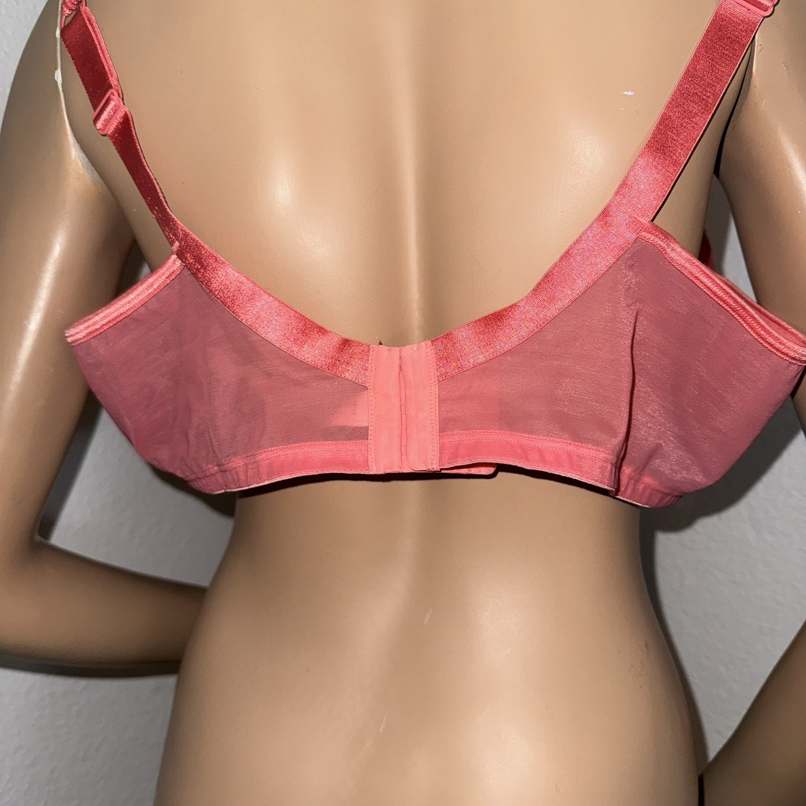 Cacique Lane Bryant Intimates Vintage Sheer See Through Floral Bra 44D