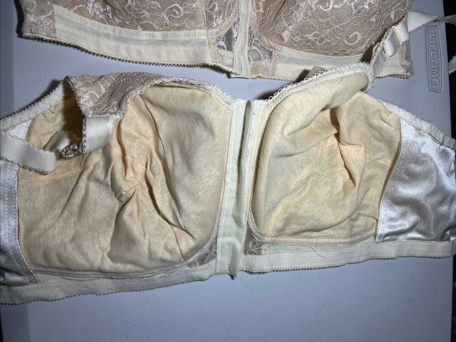 2 PACK – NEW Camp N78 Post Mastectomy Bra BEIGE – MADE IN THE USA Size 42D