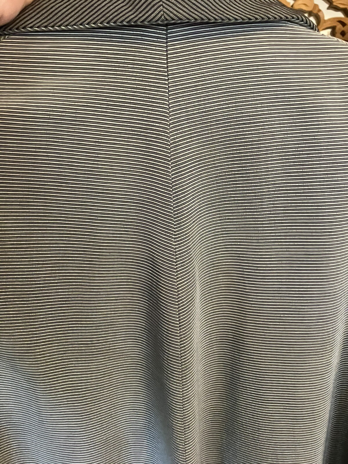 Beautiful 1950s Vtg Gray Faille Ribbed Open Swing Coat Needs TLC B46-48 Sm Med