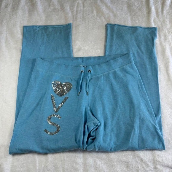 Victoria&rsquo;s Secret blue silver rhinestone graphic tracksuit set y2k vintage