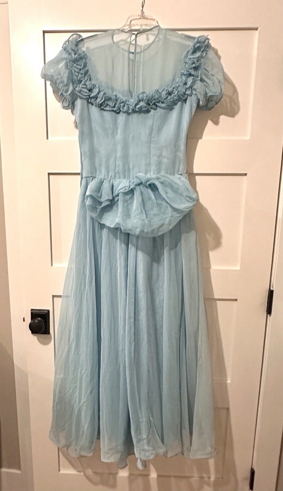 Rare 1940s Fred Perlberg Pale Blue Party Dance Gown XS/S – COSTUME OR REPAIR