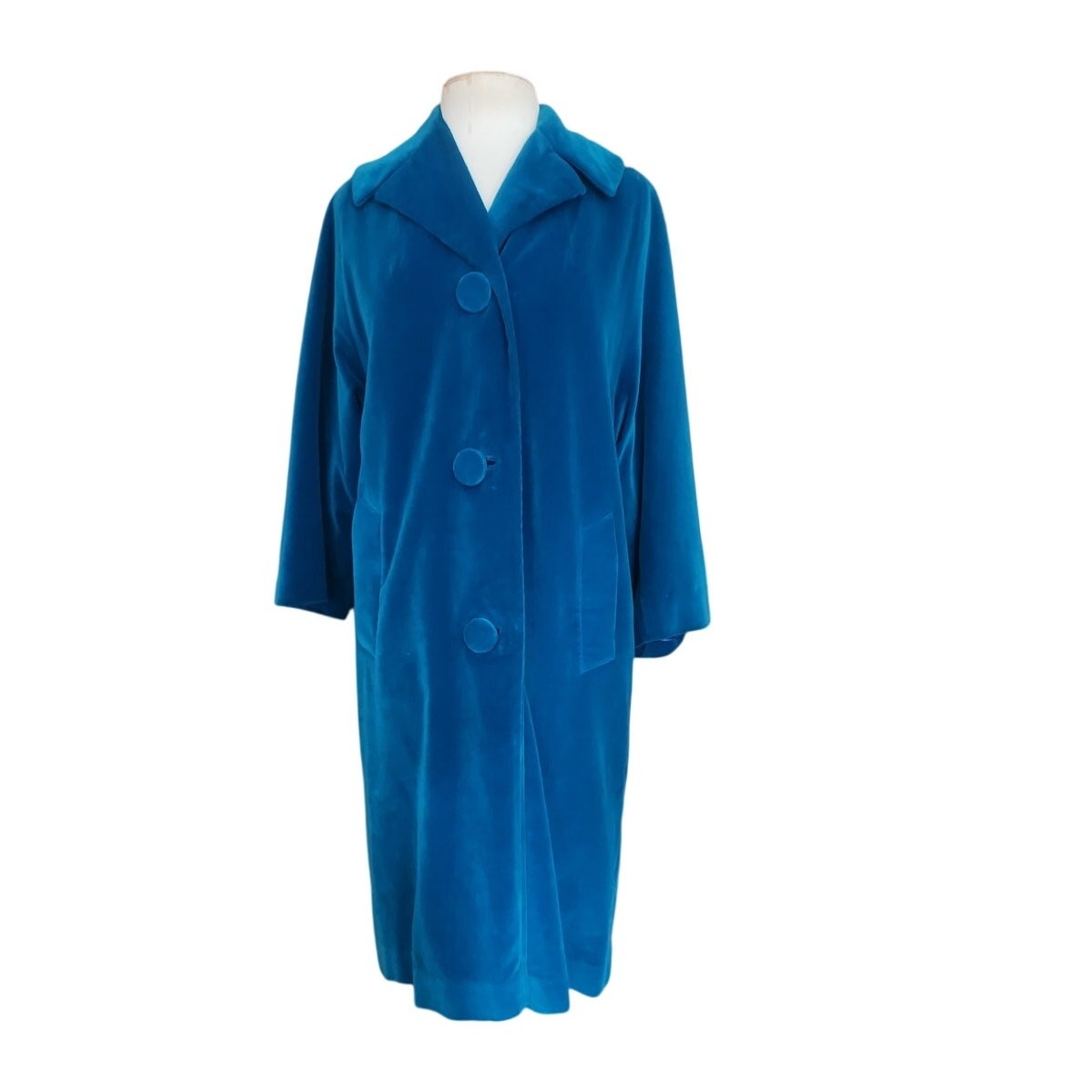 Vintage 60s Blue Velvet Swing Coat Blue Velvet by Marguerite Rubel San Francisco