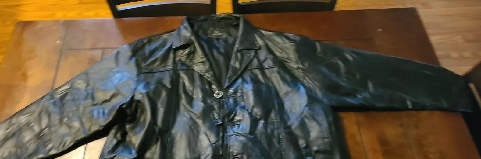 Patchwork Leather Jacket Men&rsquo;s 4XL