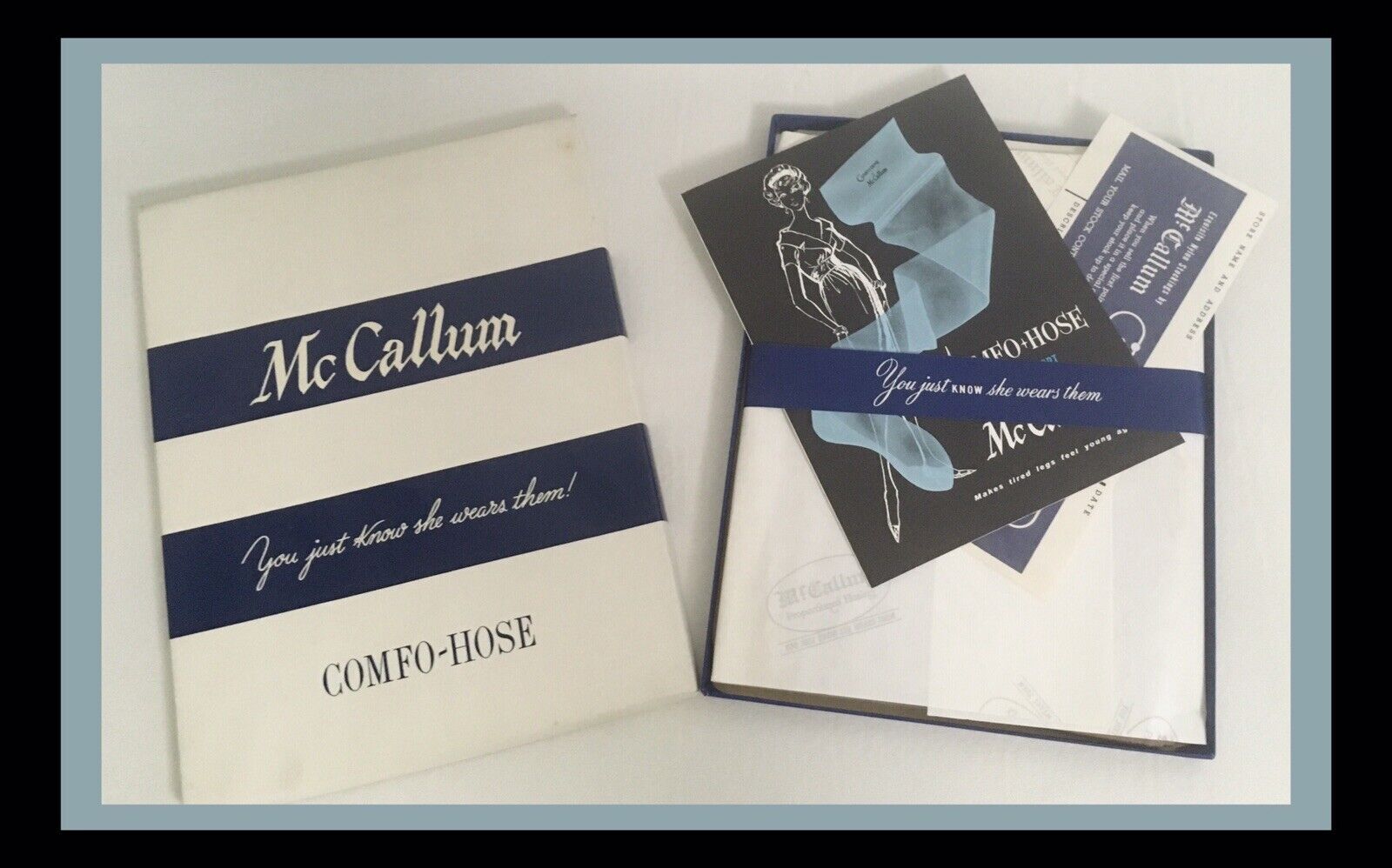 Vtg McCallum COMFO-HOSE Stockings – CHAMPAGNE EX LONG 10 ½-11-11 ½ » XL – IN BOX