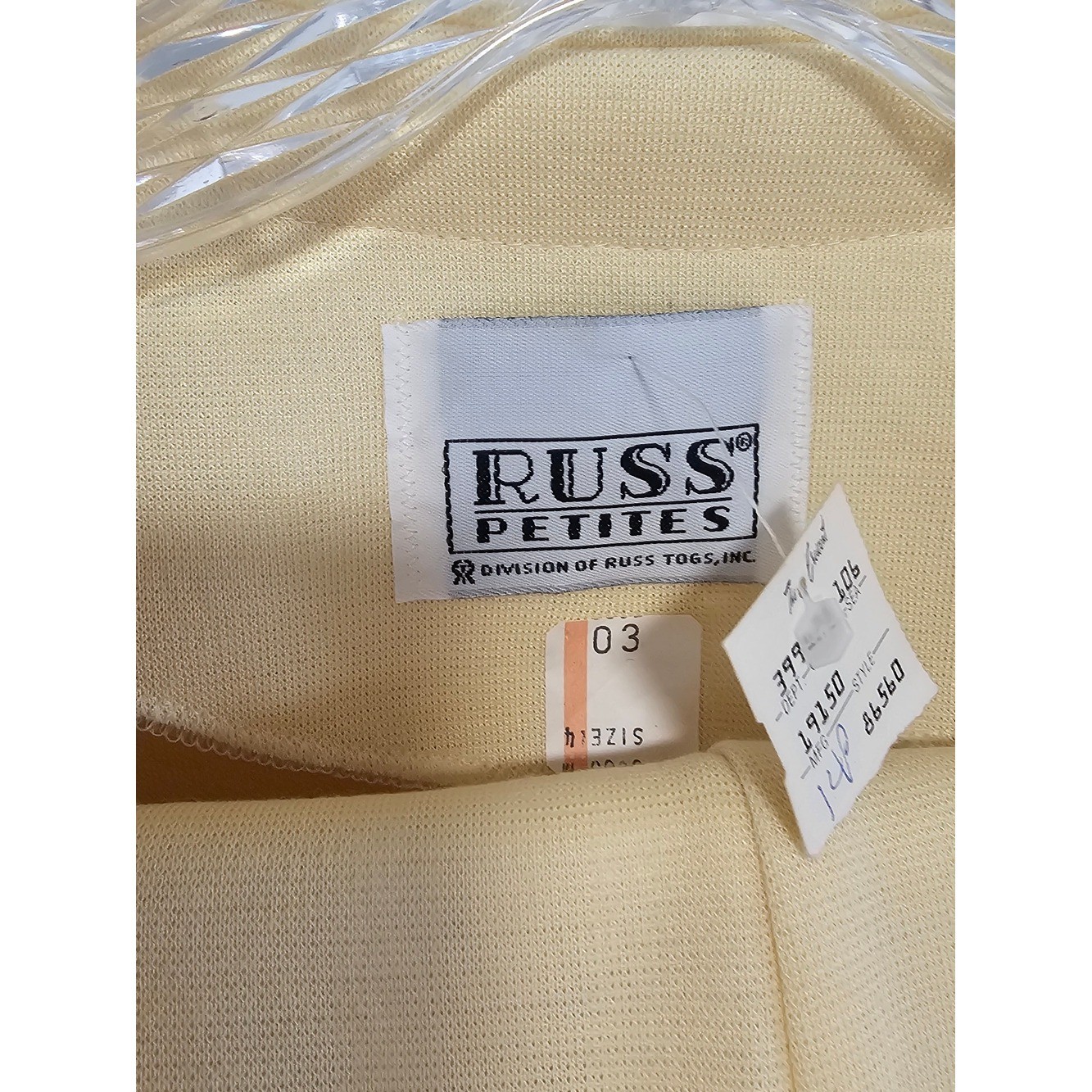 Russ Petites Vintage NWT suit jacket & slacks sunshine yellow 14p lightweight