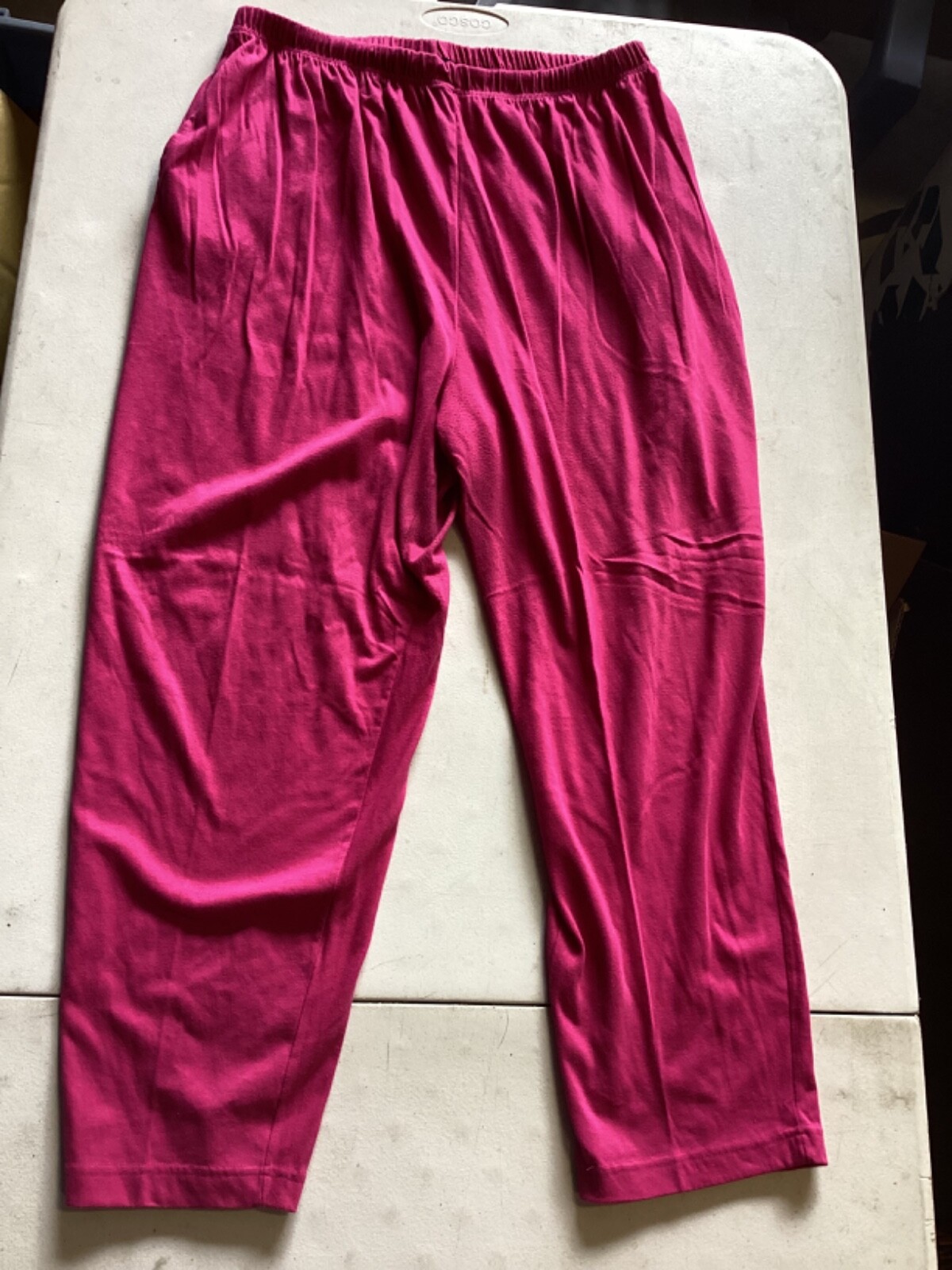VTG 80 ASHLEIGH MORGAN SPORT PINK STRETCH HIGH RISE PANTS Size 40/20W