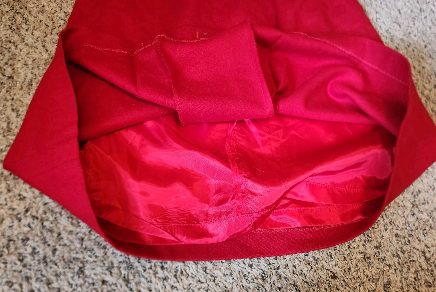 💥 Women&rsquo;s Vintage Union 1960s Winkelmans Wool Suit Set Skirt Jacket Cherry Red