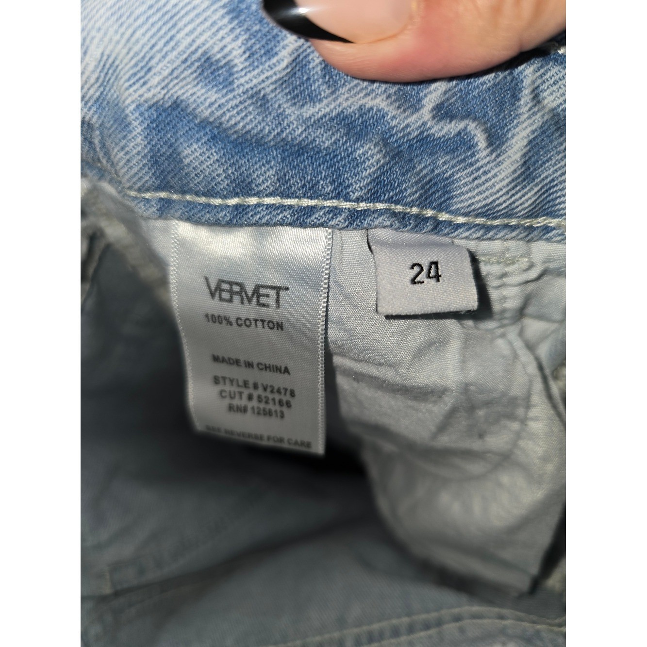 Vervet Light Blue Flared Boot Cut Distressed Women&rsquo;s Jeans Size 24