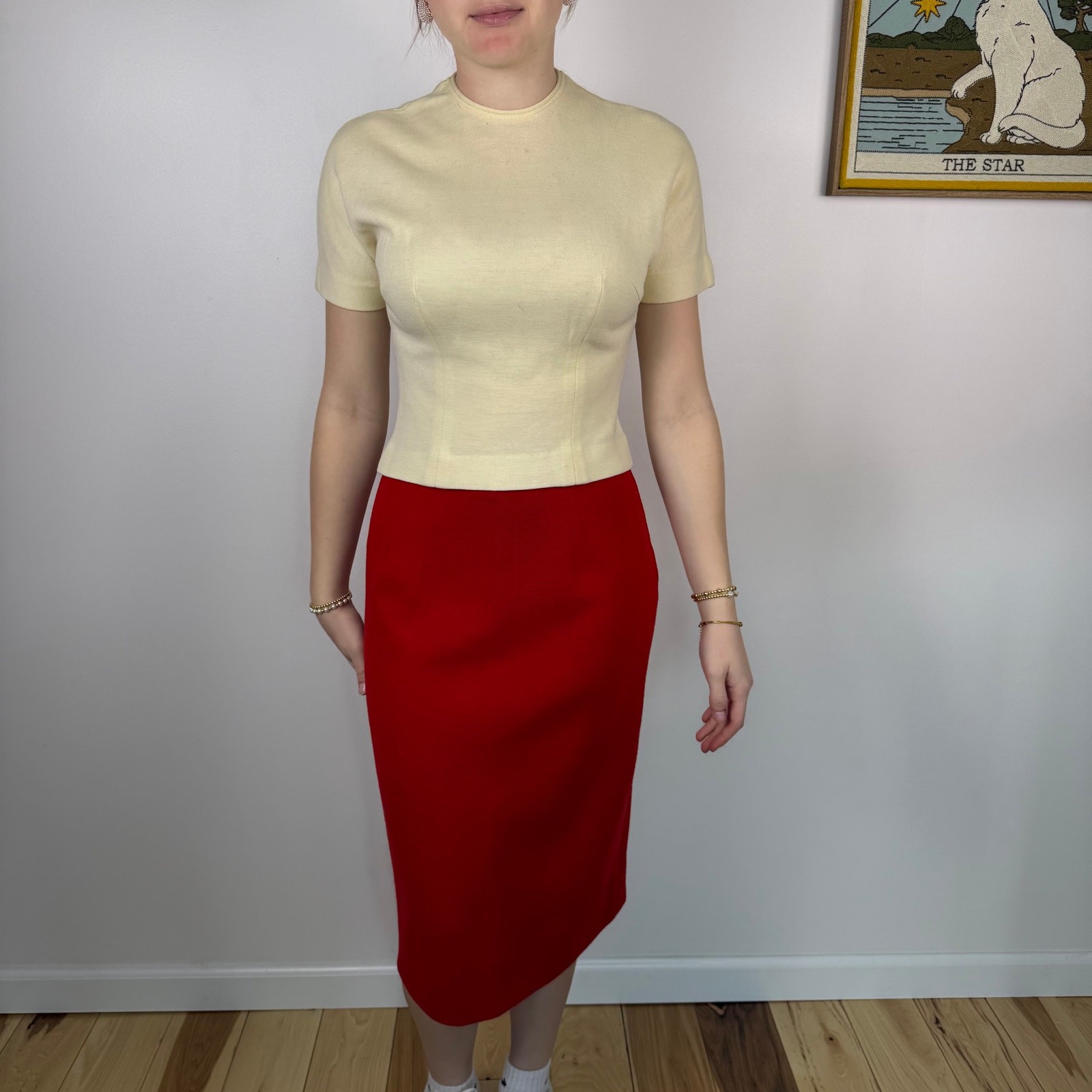 VINTAGE 1960s Italian wool 3 piece ladies suit Small