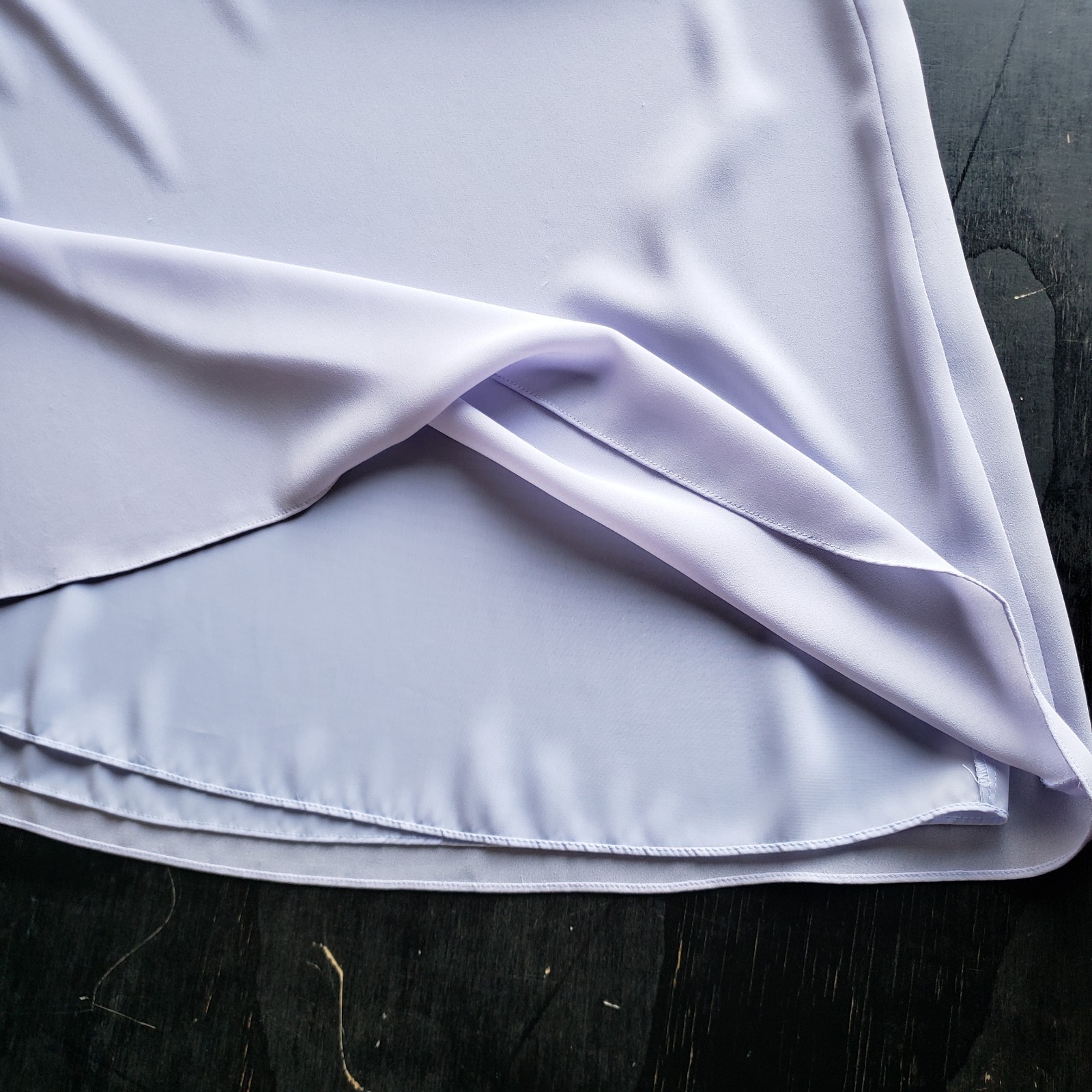VTG 80s Dress S Chiffon Lilac Button Up Pleated Sheer Top Church Lady Secretary