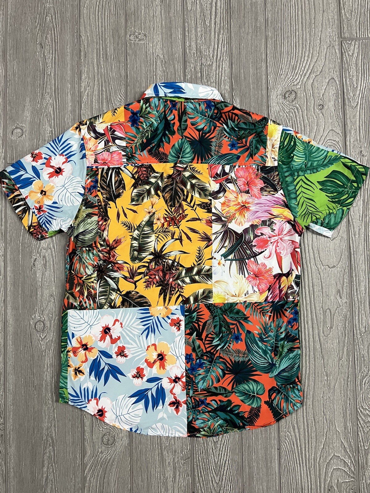 CR-24 Bordo Cromato Hawaiian Shirt Women’s M All Over Tropical Floral Print VTG