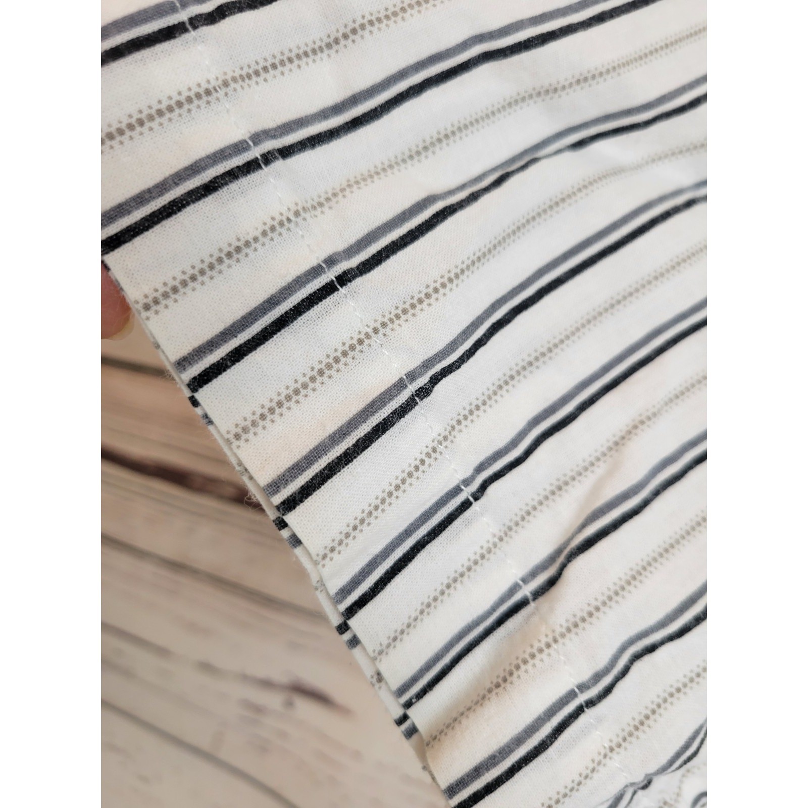 Cherokee Button Down Shirt Vintage 90s Minimalist Striped Short Sleeve White M/L