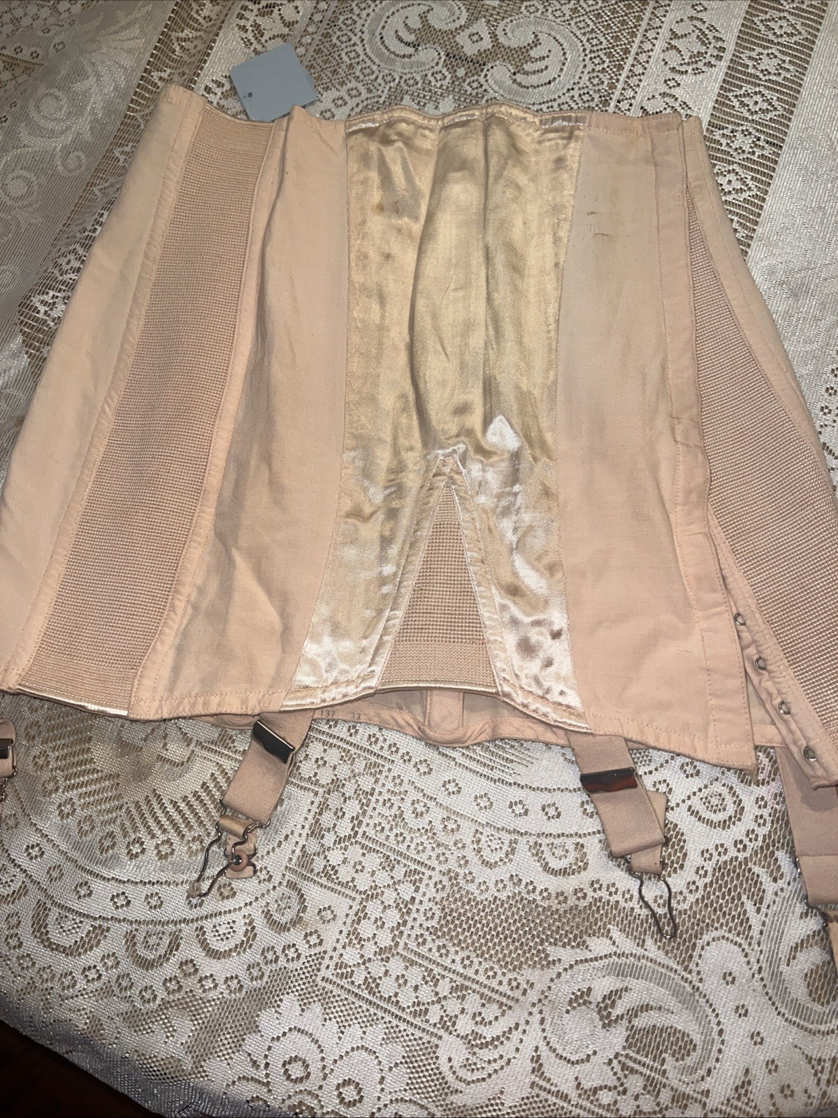 Vintage Warners Open Bottom Girdle With Garter Size 33 1945 USA FLAWED