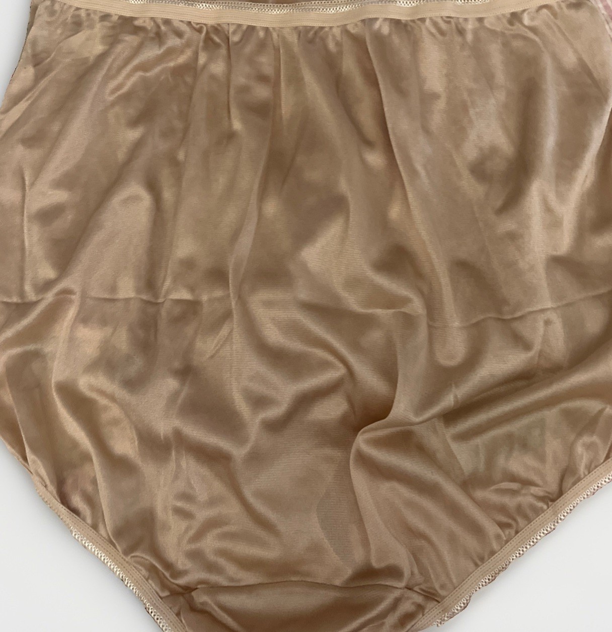 Vintage Underscore Nylon Brief Panties Granny Womens Size 9 Beige New One Pair