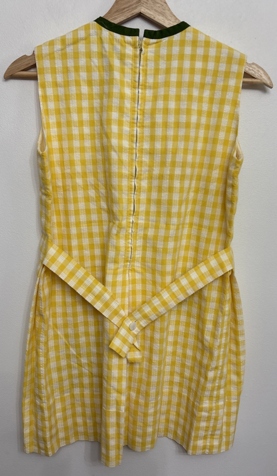 Vintage Gingham 60’s Sunbeam Boho Mini Dress Turtle Child Classic Preppy