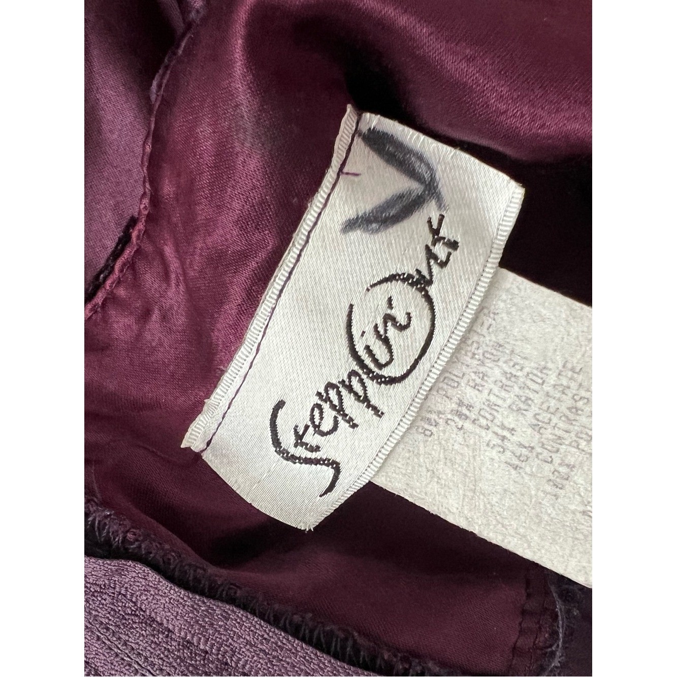 vintage y2k fairy whimsygoth deep purple velvet and satin babydoll evening dress