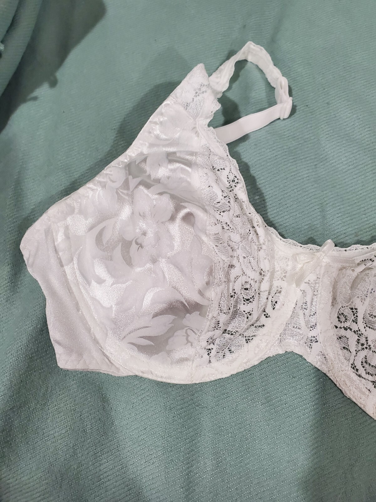 Vintage NWT Playtex Collection Bra 36B Style 4256 Full Figure White Lace NOS