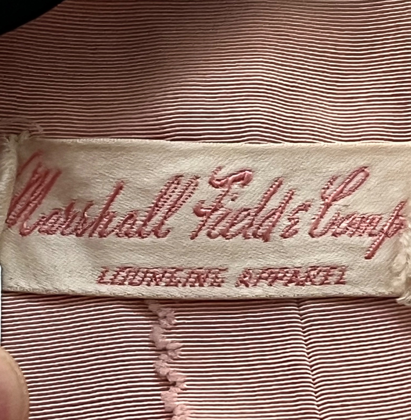 Vintage 1940s Marshall Fields Pink Rayon Faille Dressing Gown Dress Bust 36-38