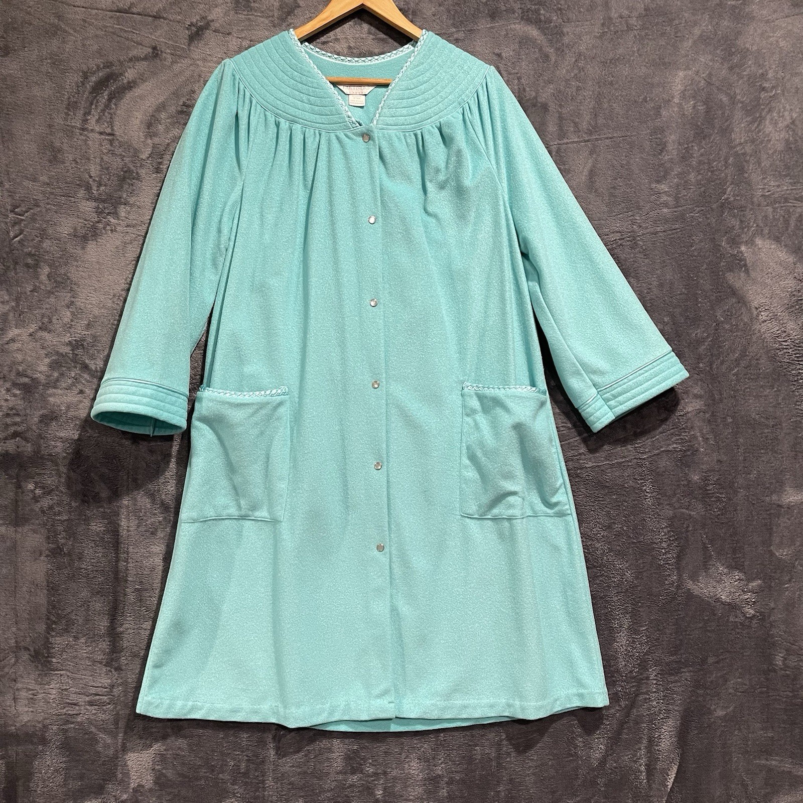 Vintage Partners By Mervyns Women Large Fleece House Coat Nightgown Long Sleeve