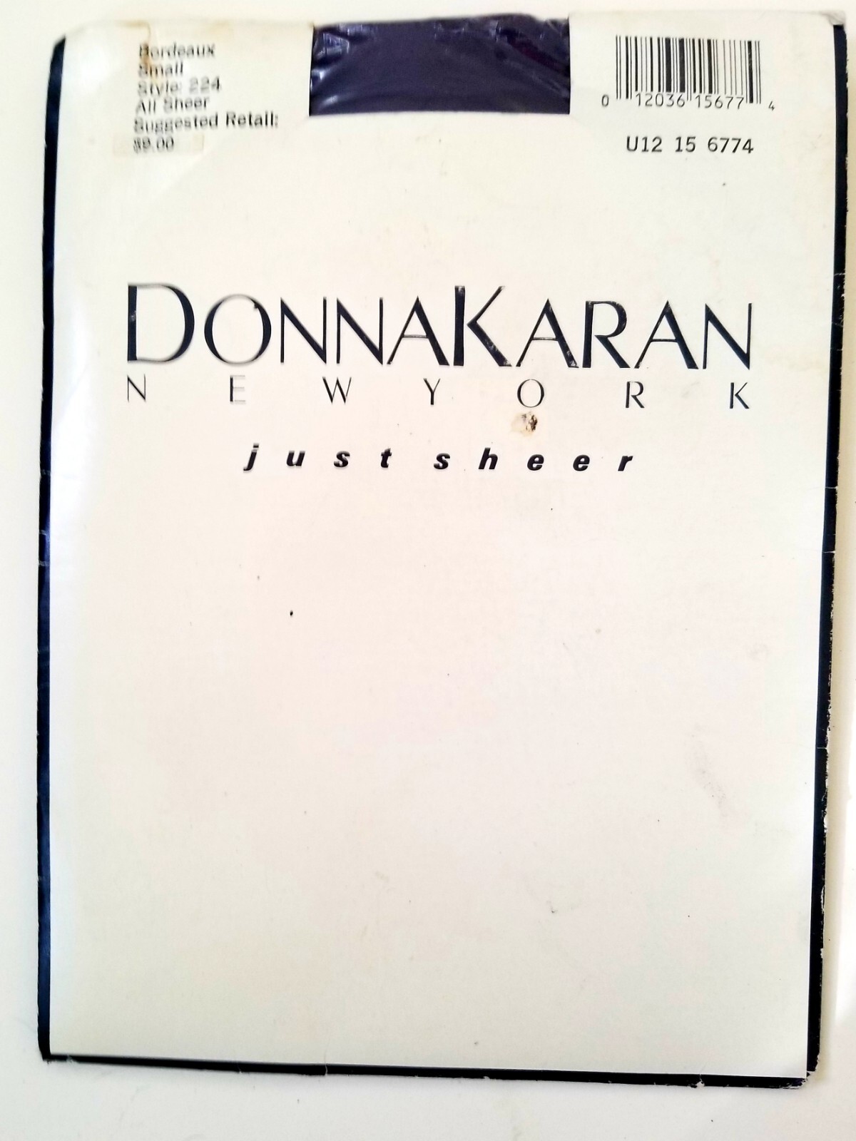 Vintage Donna Karan New York Just (All) Sheer Style 224 Pantyhose Small Bordeaux