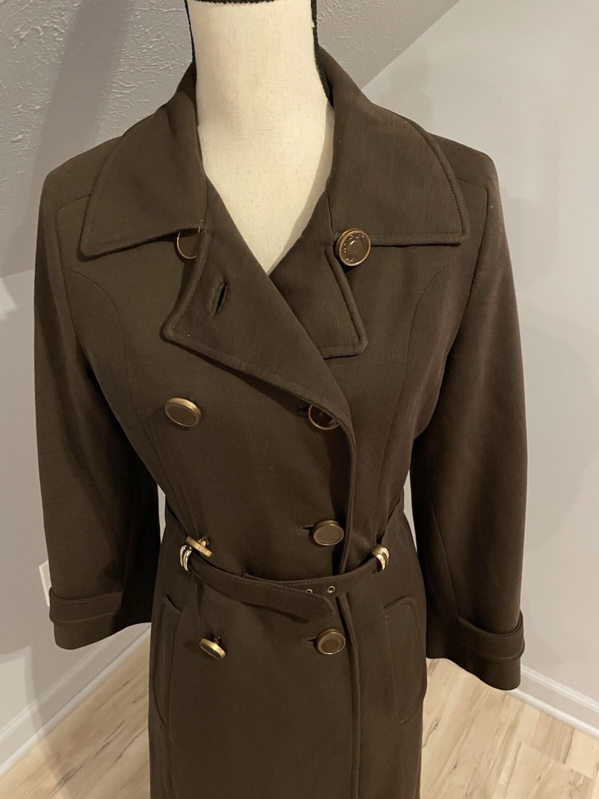 Vintage Count Romi All Weather Traveler Trench Coat Size 10 Chocolate Brown