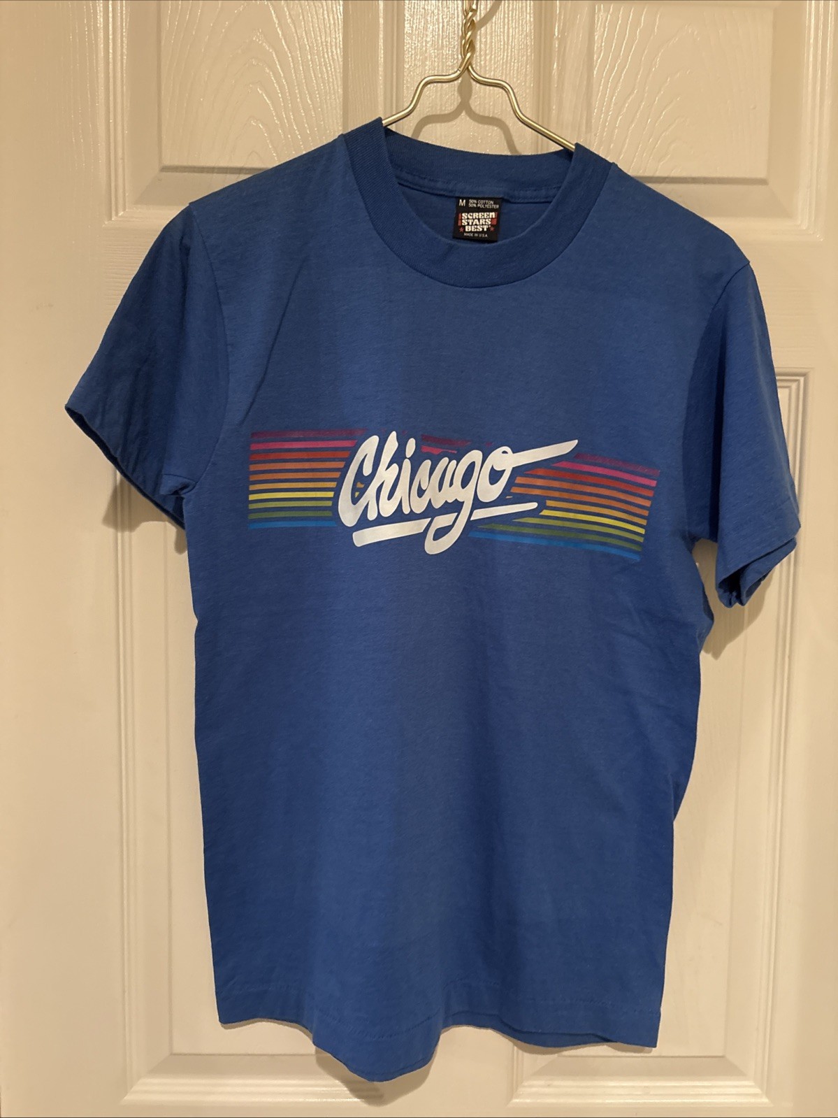 Vintage Chicago Shirt Screen Stars Single Stitch Sz M