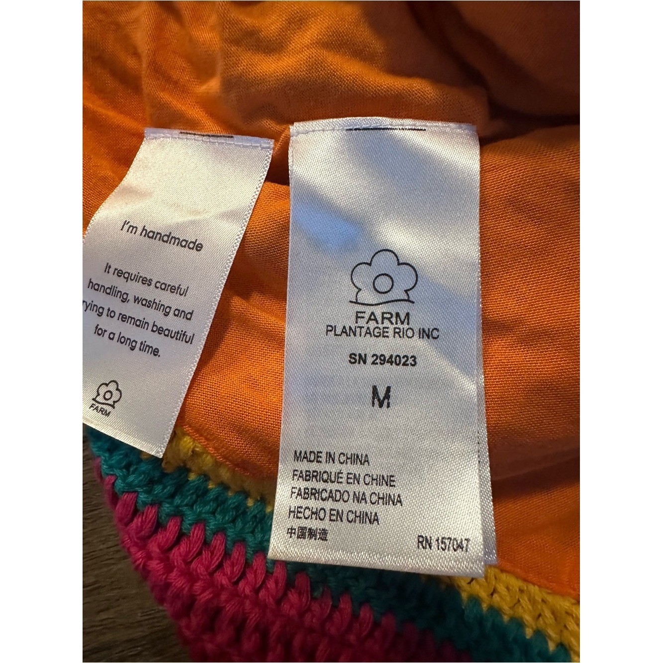 NWT Farm Rio Striped Scarf Crochet Shorts. Size M