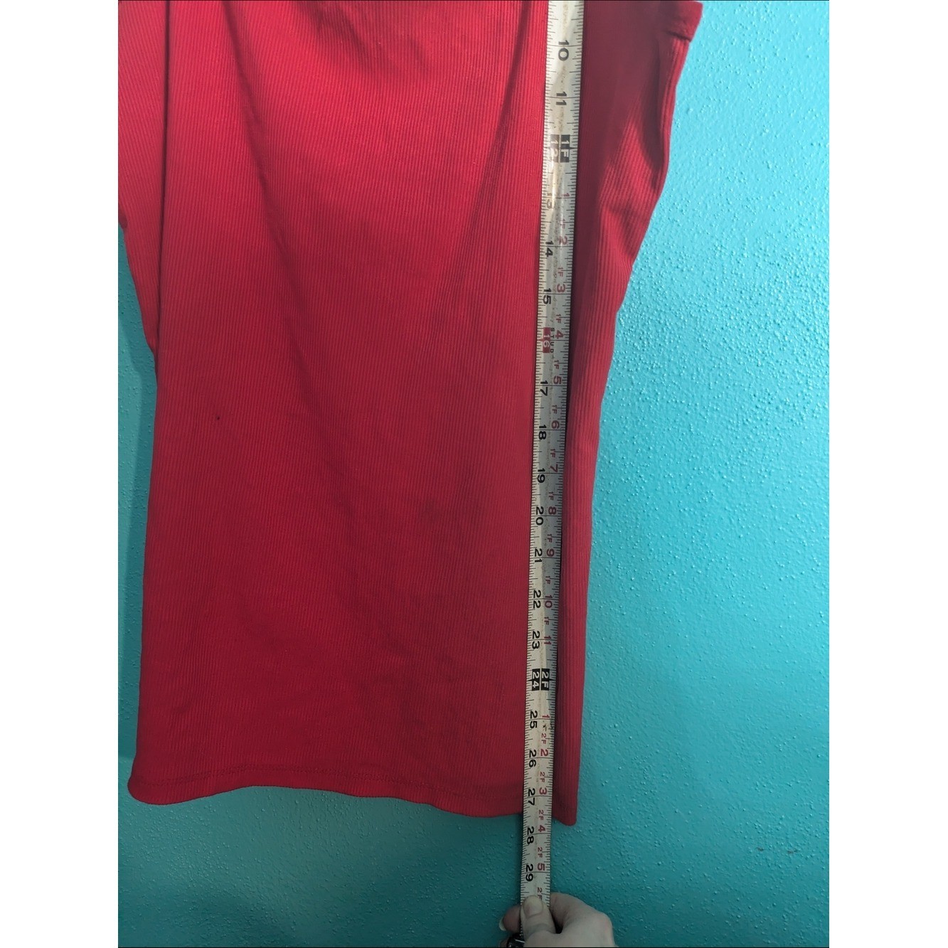 Red Ribbed Cami Tank | Y2K Aesthetic | XL