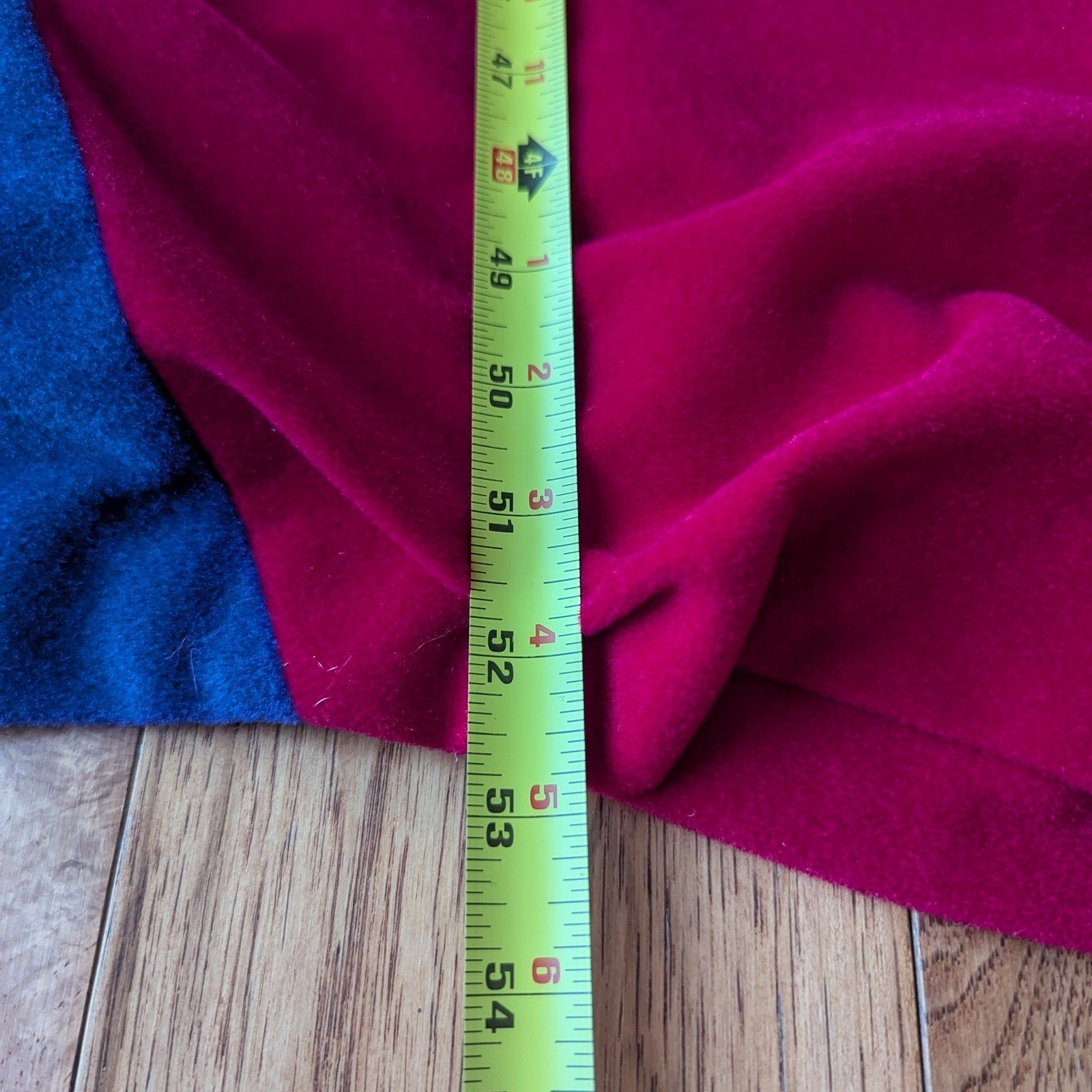 Vtg 80s Vanity Fair Colorblock Maxi Robe Dacron Lounge Dress Housecoat Velour