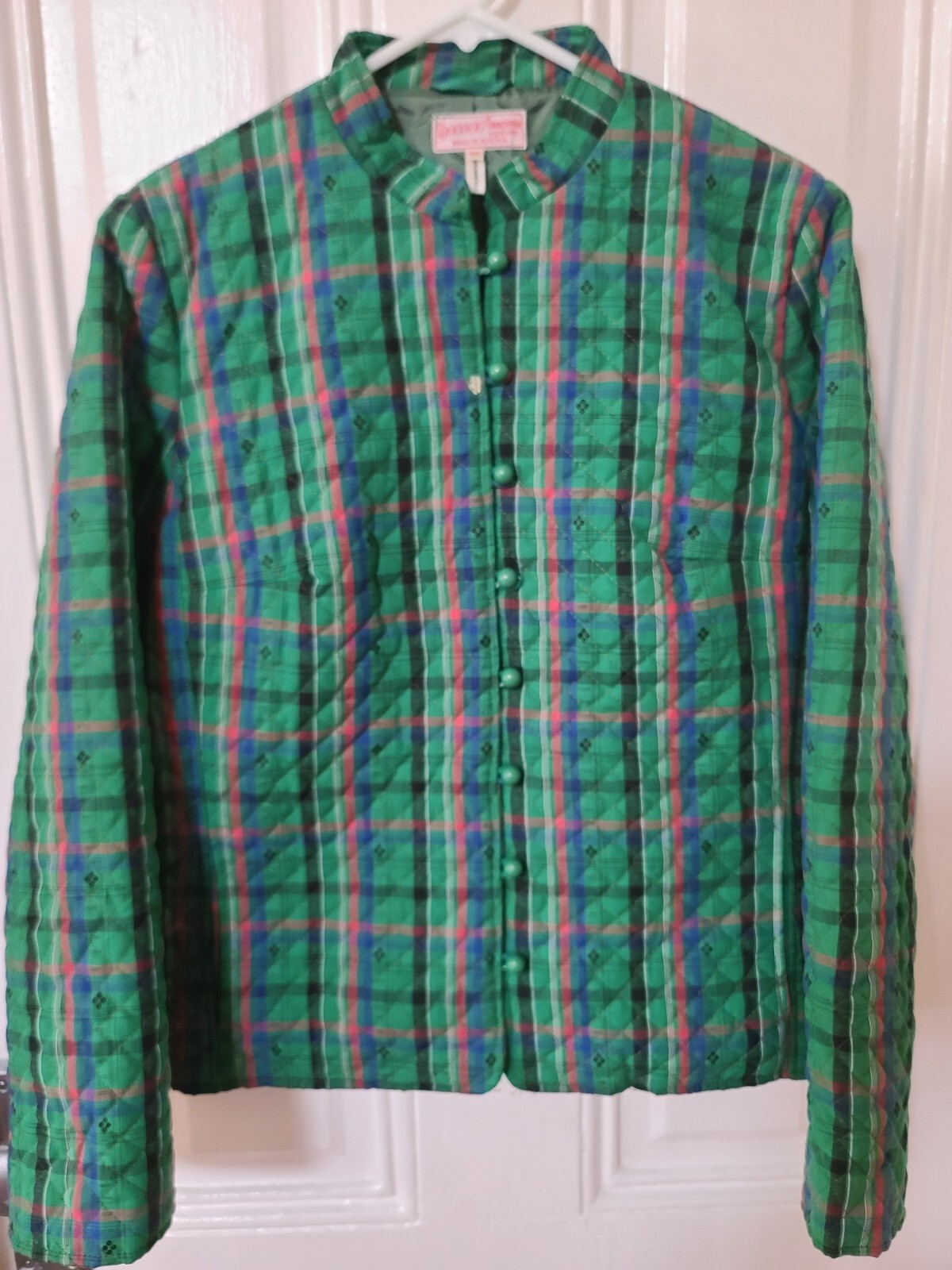 Vintage hasegg-trachten Kitzbuhel Made in Austria Check Quilted Jacket Size 36