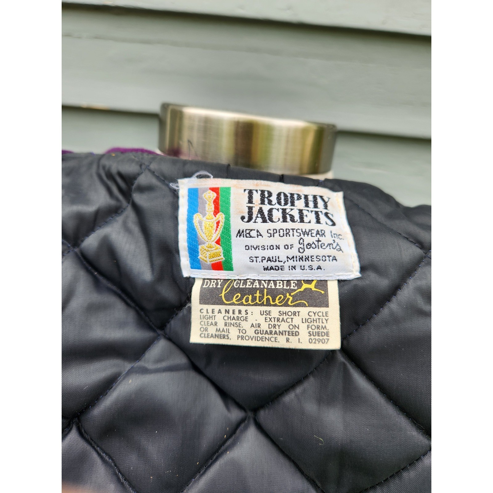 Trophy Jackets Varsity Letterman Purple Wool Sailor Hood Larks Cindy 88 Large