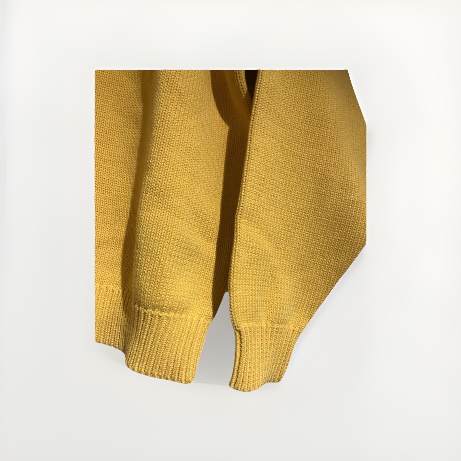 Vintage 80’s Essential Elements Yellow Cotton Crew Neck Sweater Size M Preppy