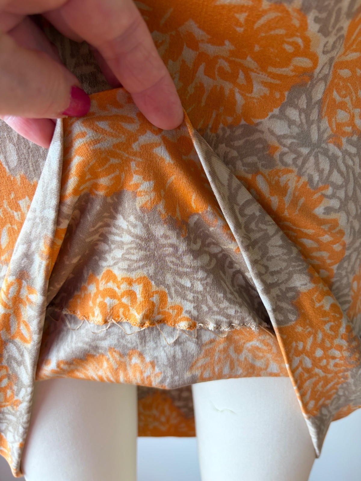 1960&rsquo;s Emilio Pucci for Lord & Taylor silk jersey knit orange and tan floral