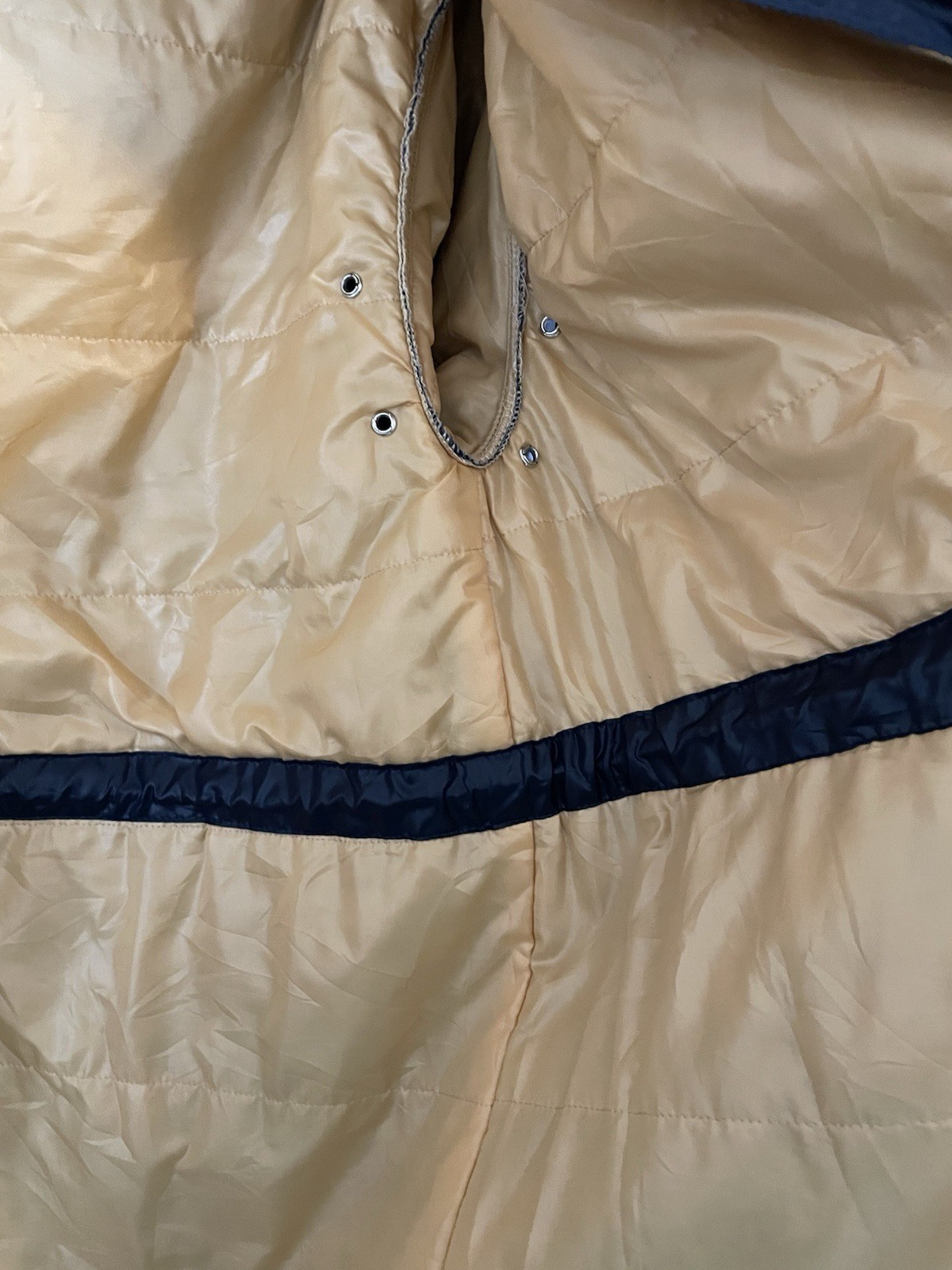 COURREGES c.1970&rsquo;s Hyperbole Paris Navy Blue Drawstring Windbreaker Raincoat