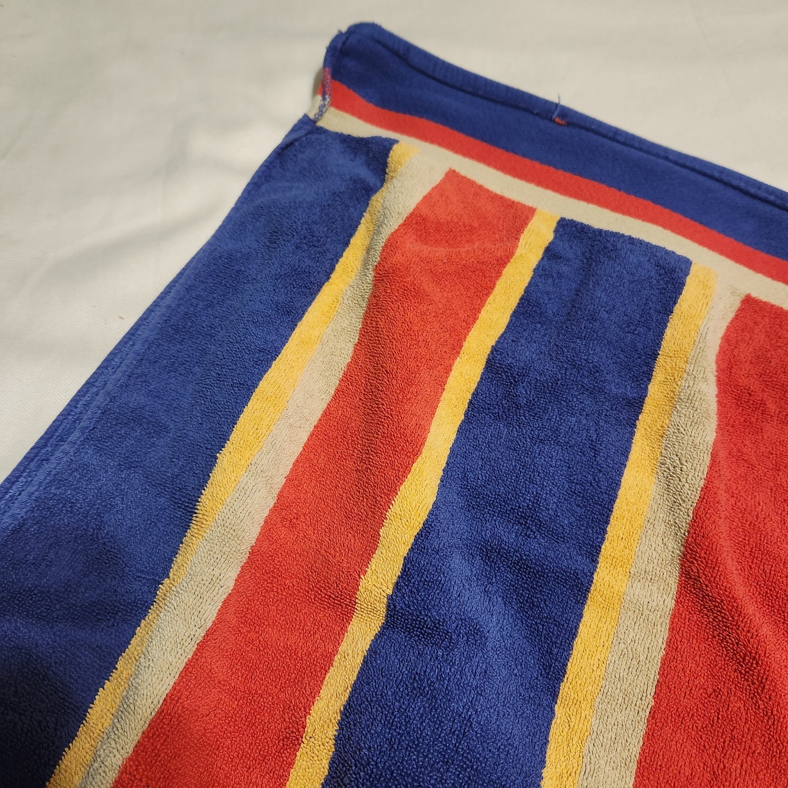 Vintage Cecil Saydah Sunbrights Beach Towel Striped Terry Karen Allen 35&Prime;X64&Prime;