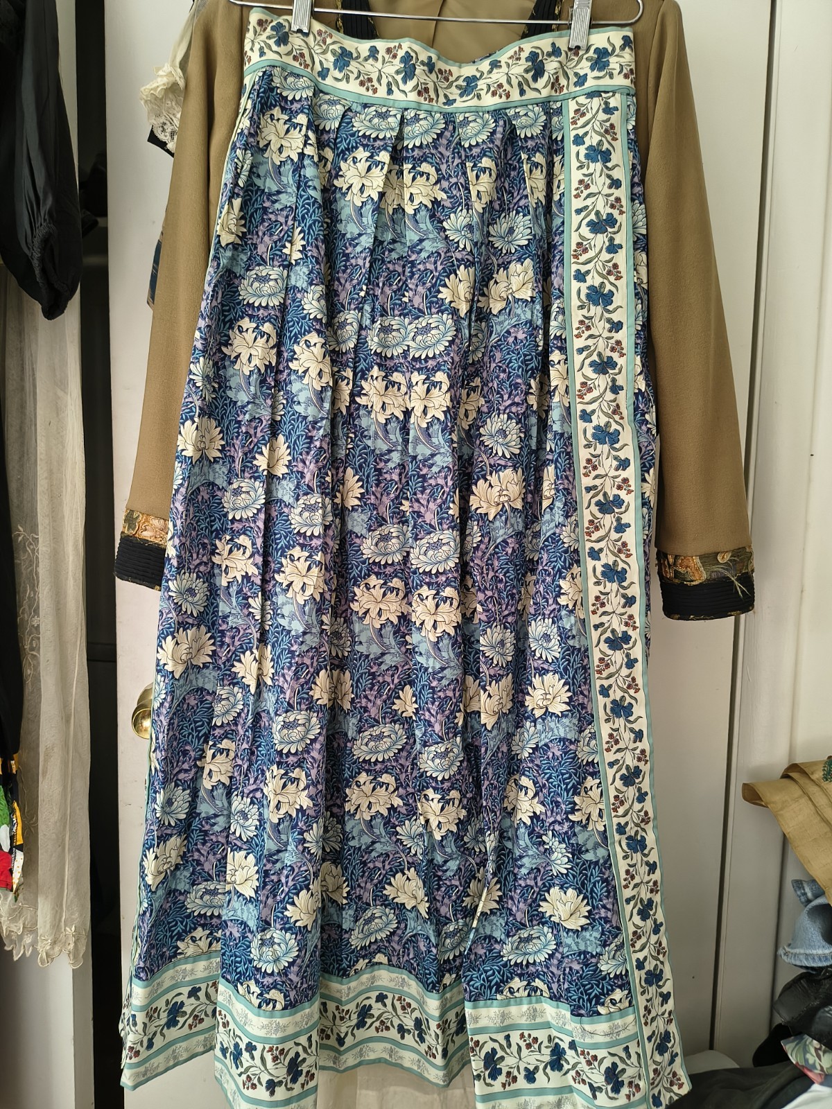 GORGEOUS VINTAGE TINA LESER COTTON FLORAL SKIRT ENSEMBLE M