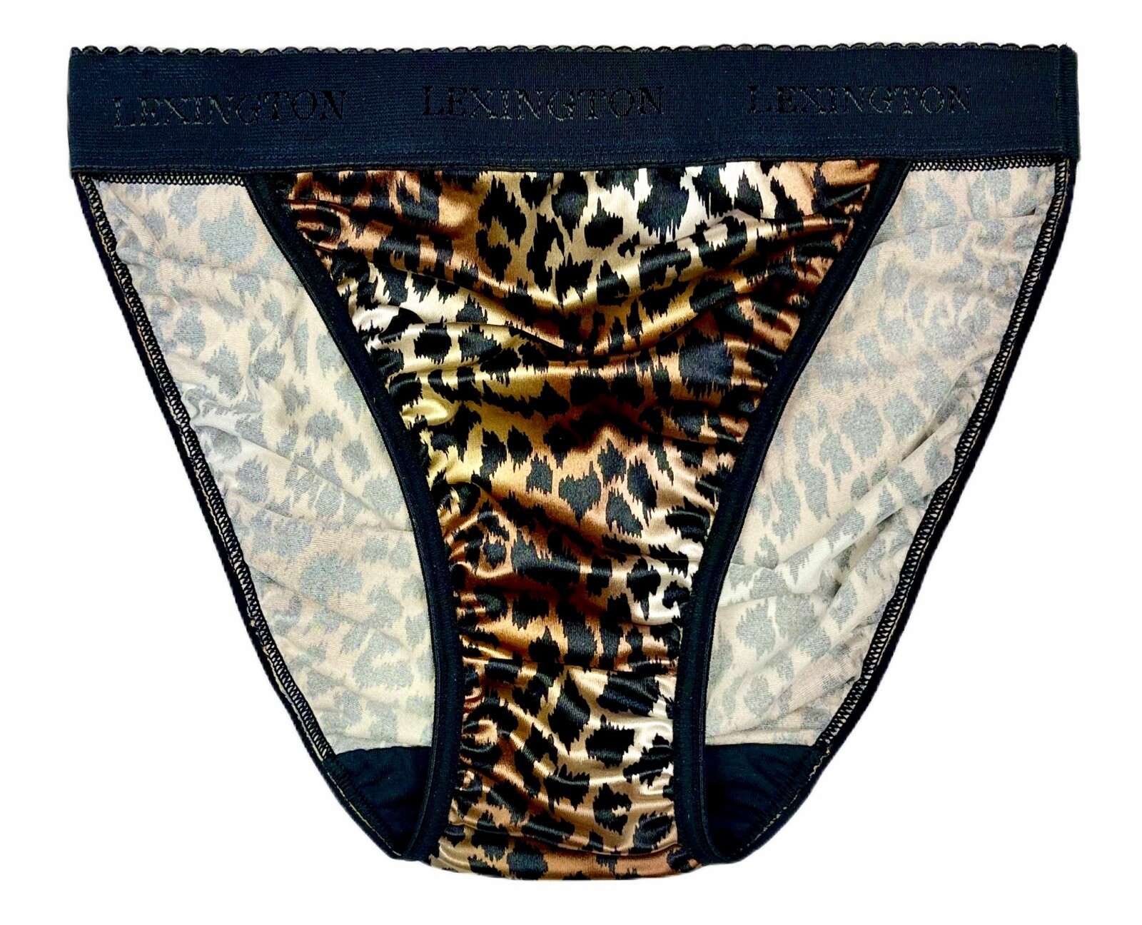 Rio Satin Panty Wide Waistband Leopard Print XXL