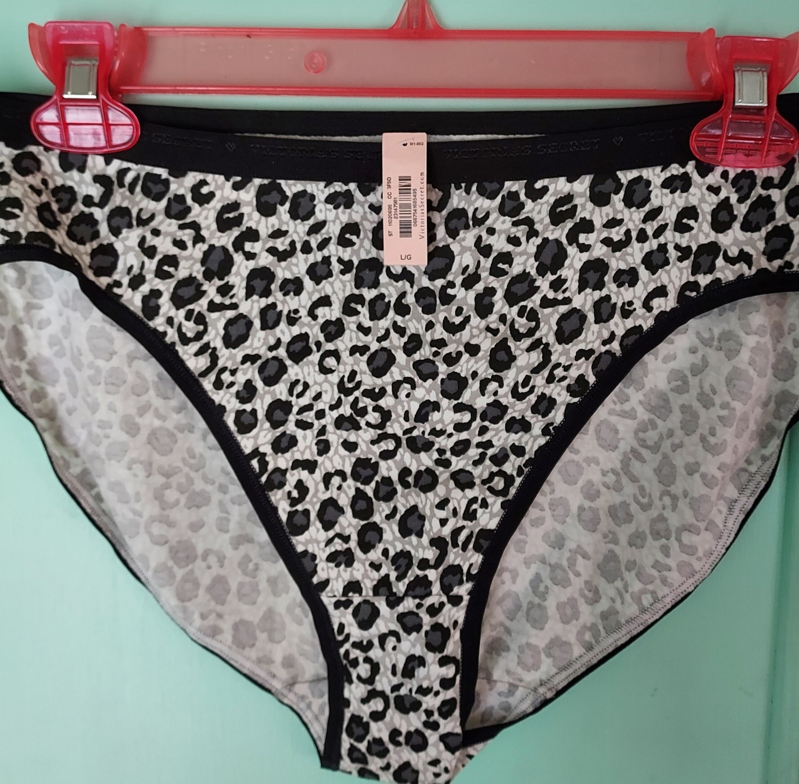 Victoria&rsquo;s Secret Hi Leg Brief 95% Cotton Size Large Nwt! (2 pair)