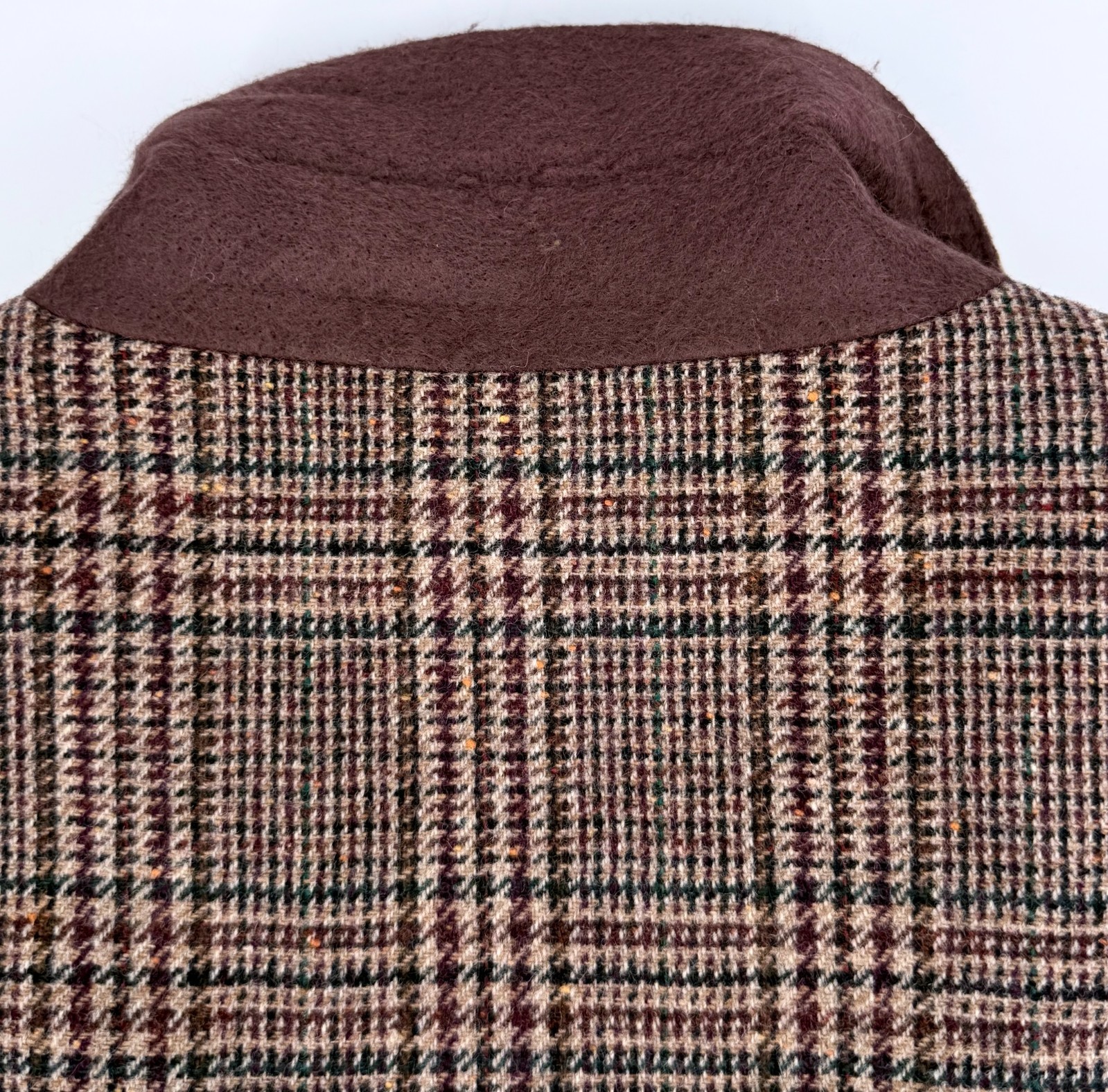 Vintage Toffs 100% Wool Plaid Blazer Jacket Womens 12M Brown Tailored Equestrian