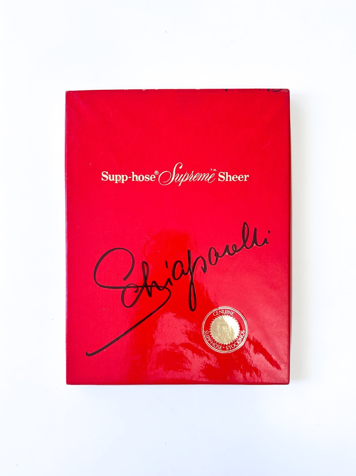 1 PR VINTAGE SCHIAPARELLI NYLON STOCKINGS SZ – 9 1/2 10 Honey Blossom Medium