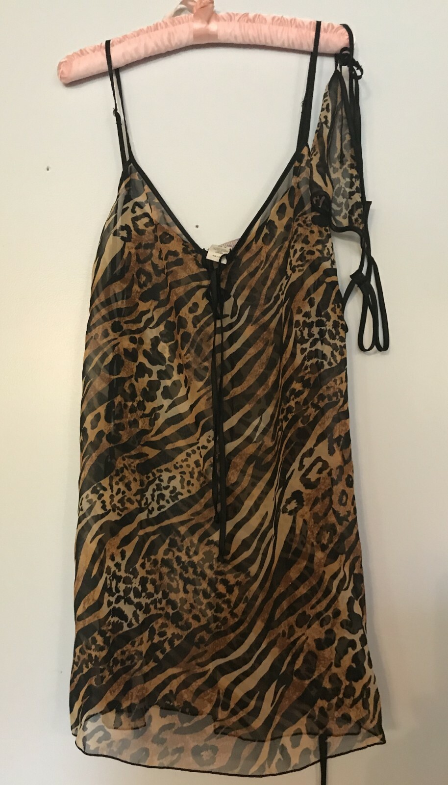 Vtg INTIMATE ATTITUDES X20112 Animal 1X Teddy Nightgown Babydoll & Thong